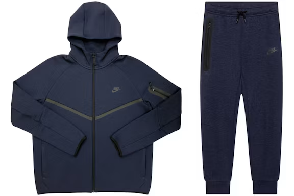 Nike Tech Fleece Windrunner Full-Zip Hoodie & Jogger Set - Obsidian Black