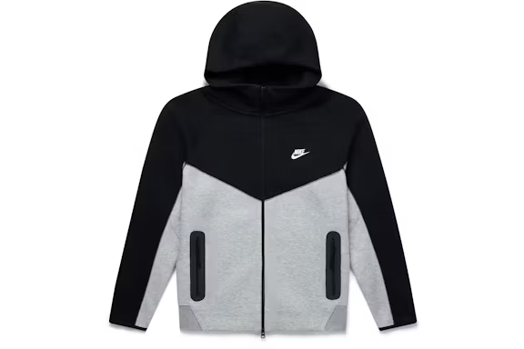 Nike Sportswear Tech Fleece Windrunner Full-Zip Hoodie - Dark Grey Heather/Black/White