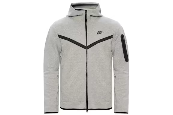 Nike Sportswear Tech Fleece Windrunner Full-Zip Hoodie (FW24) - Dark Grey Heather/Black
