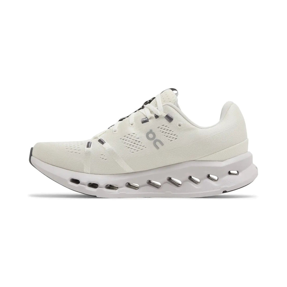 On Cloudsurfer 'White / Frost' (3MD10420664) — Everyday Distance Running, Single-Layer CloudTec® Ground Feel