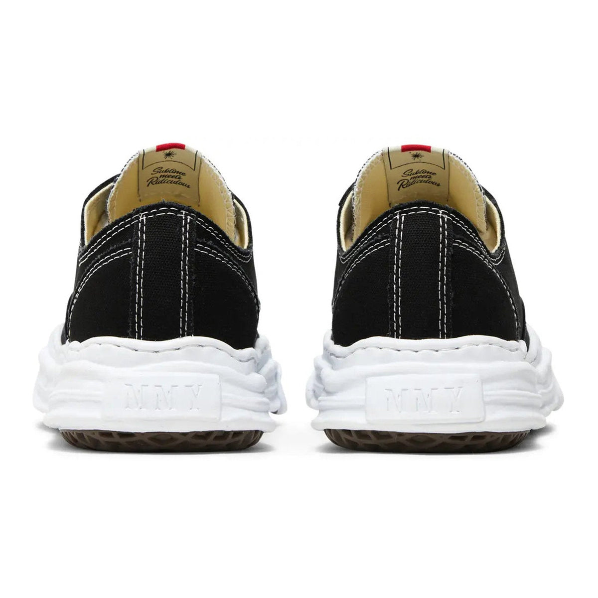 Maison MIHARA YASUHIRO HANK OG Sole Canvas Low 'Black/White' (A05FW702-BLK) — Japanese Avant-Garde Designer Sneaker