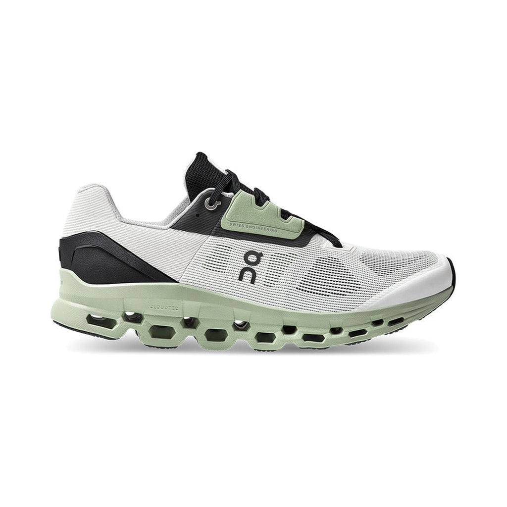 On Cloudstratus 'White / Black' (39.99212) — Dual-Layer CloudTec® High-Mileage Road Running Shoe