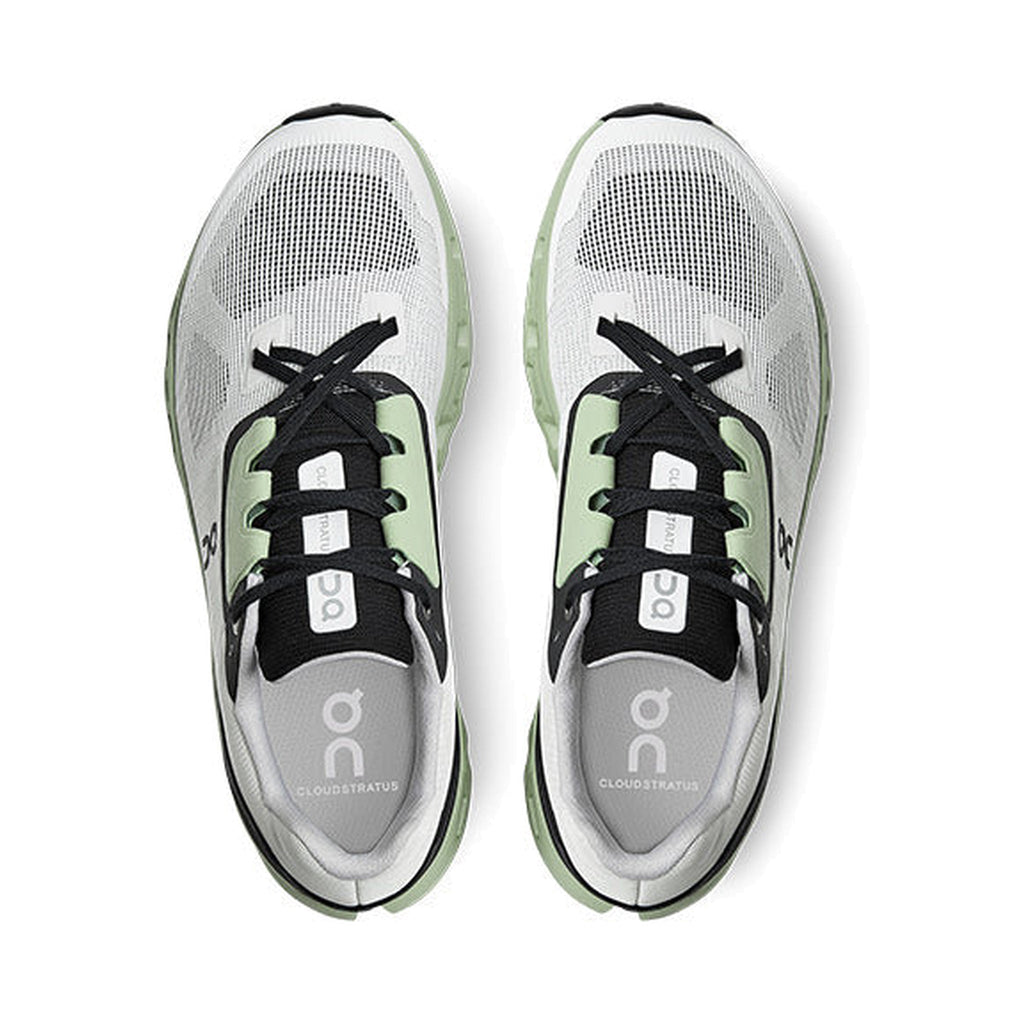 On Cloudstratus 'White / Black' (39.99212) — Dual-Layer CloudTec® High-Mileage Road Running Shoe