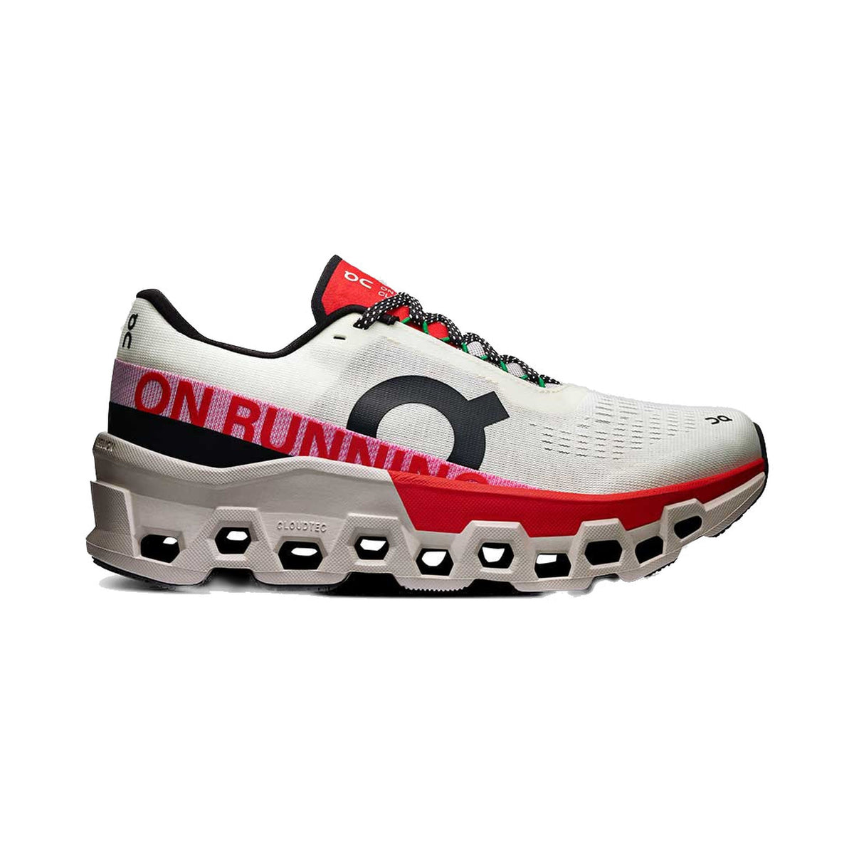 On Cloudmonster 2 'Ivory / Silver / Red' Women’s (3ME10122906) — Second-Generation Maximum Cushioning, Women’s-Specific Fit