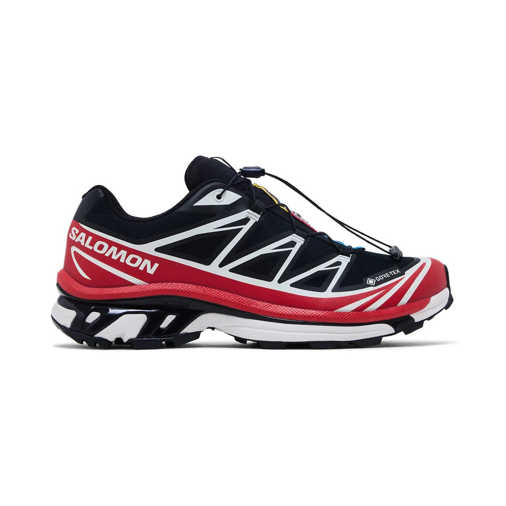 Salomon XT-6 GORE-TEX 'Black / Flame / Scarlet' (L47974900) — Waterproof Trail Silhouette, Guaranteed Weather Protection