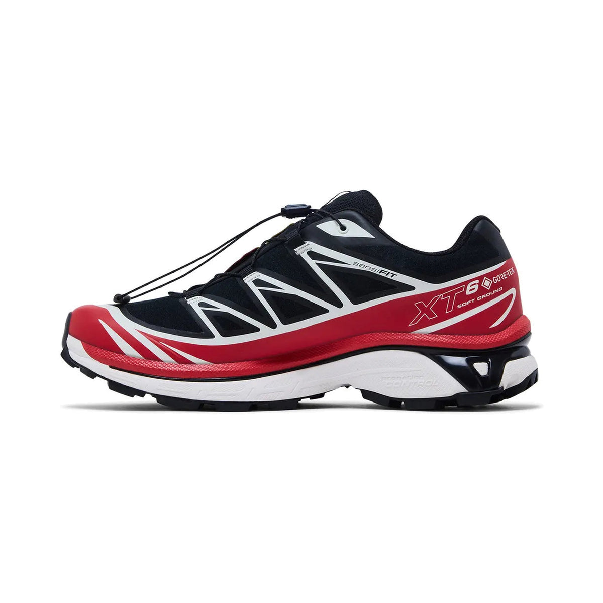 Salomon XT-6 GORE-TEX 'Black / Flame / Scarlet' (L47974900) — Waterproof Trail Silhouette, Guaranteed Weather Protection