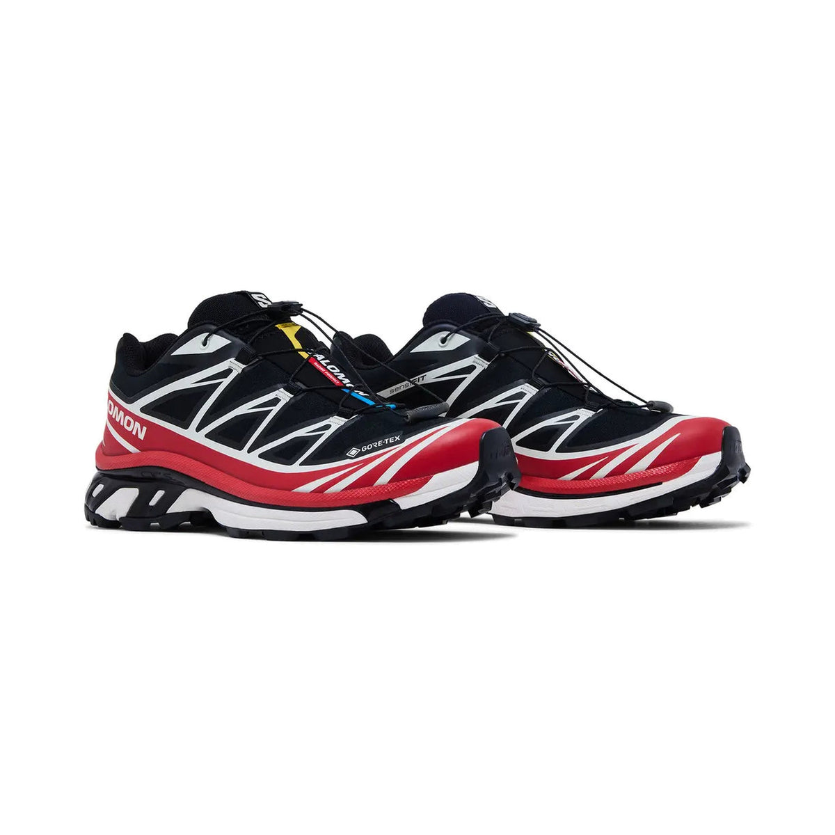 Salomon XT-6 GORE-TEX 'Black / Flame / Scarlet' (L47974900) — Waterproof Trail Silhouette, Guaranteed Weather Protection